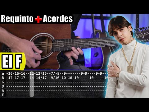 El F - Natanael Cano x Junior H - Requinto + Acordes | TABS | Tutorial Guitarra