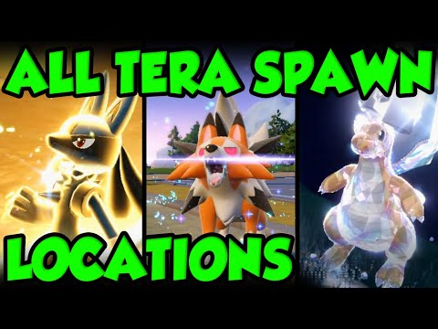 BEST OVERWORLD TERA POKEMON SPAWN GUIDE - ALL TERA POKEMON LOCATIONS In Pokemon Scarlet and Violet!