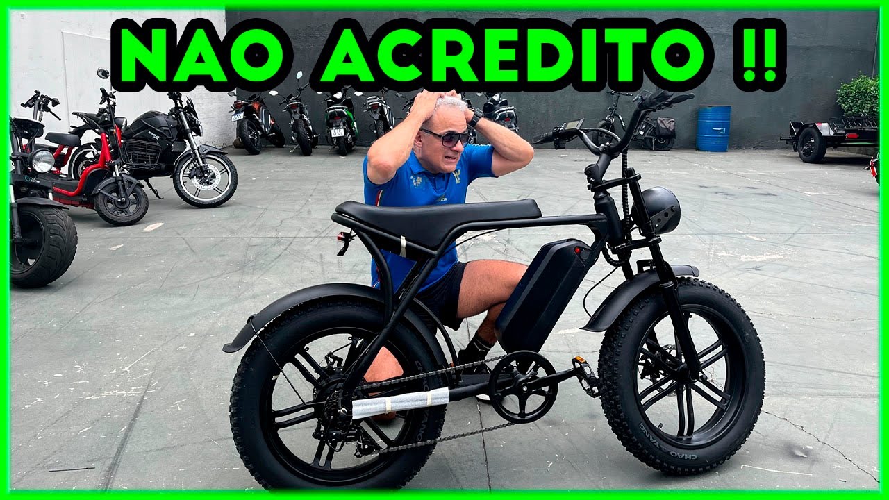 TESTE DA BICICLETA ELETRICA BARATA E LINDA !!