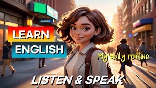 My daily routine | English speaking practice story | Improve your English | Learn English