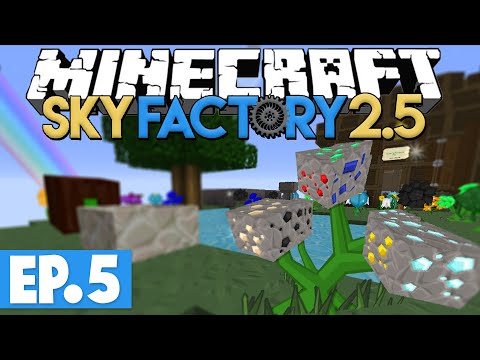 Insane Ore Generation in Minecraft Sky Factory 2.5 - EPIC Modded Skyblock #5