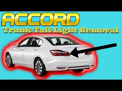 Honda Accord Tail Light Removal Trunk Lamp How to Remove Replace 2013 2014 2015 2016 2017