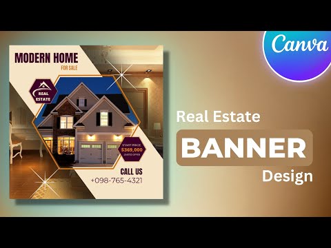 Real Estate Post Design using Canva Real Estate Banner