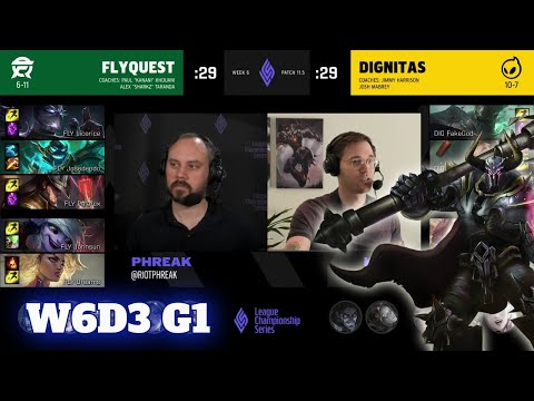 FlyQuest vs Dignitas | Week 6 Day 3 S11 LCS Spring 2021 | FLY vs DIG W6D3