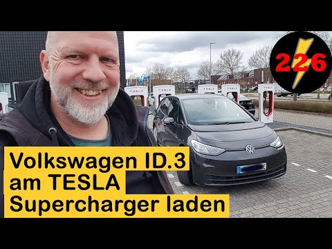 ⚡ Mit dem Volkswagen ID.3 am Tesla Supercharger laden