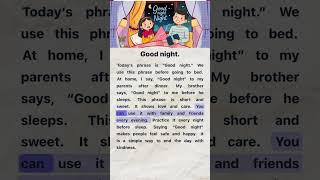 Good night | English Reading and Listening Practice #englishforbeginners #easyenglish