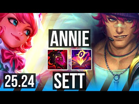 ANNIE vs SETT (MID) | Good KDA: 8/1/5 | KR Diamond | 25.24
