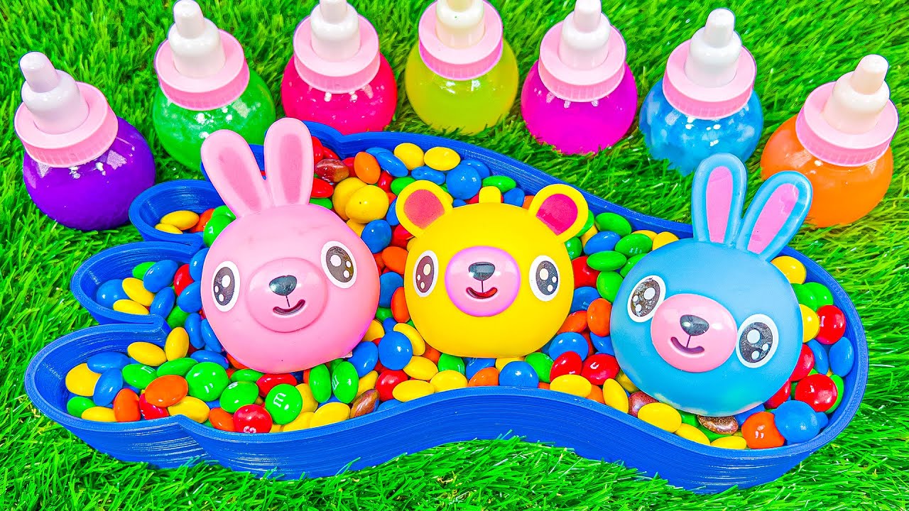 Oddly Satisfying Video | How I Made 3 Animals Toys From Rainbow Sequins Stars Lollipops Candy Mixing