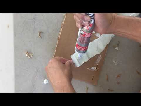 Patching a torn boat cover