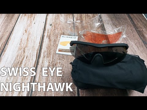 Окуляри балістичні Swiss Eye Nighthawk (3 комплекта змінних лінз). Колір оправи: чорний