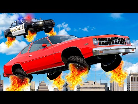 Police Chase a FLYING CAR?! (BeamNG)