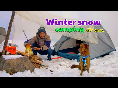 Winter camping in snow Strom ! Winter camping in Haunted forest! Winter Camping  snow #snowcamping