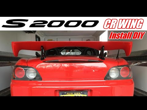 S2000 CR Wing Install On Modified Trunk - DIY