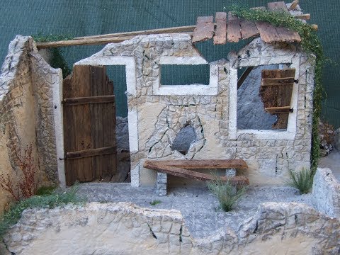 Diorama presepe - Rudere di casa rurale.