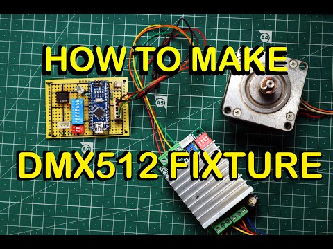 How to Make DMX512 Fixture Using Arduino to Control the Stepper Motor | How to Build DMX512 Fixture