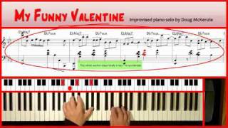 'My Funny Valentine' Solo jazz piano tutorial