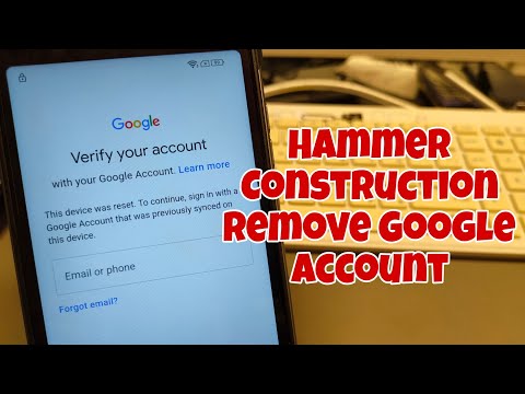 BOOM! Hammer Construction, Remove Google Account, Bypass FRP, Without PC.