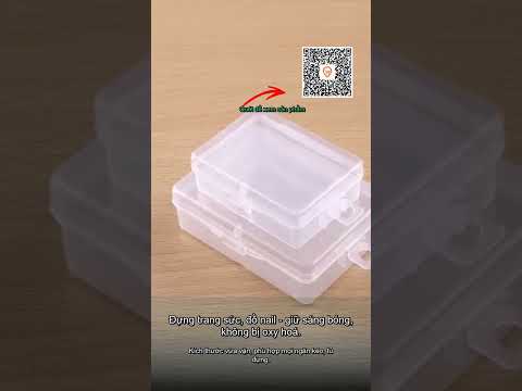 Hộp Nhựa Trong Suốt có nắp khóa, chất liệu nhựa PP, Đựng sản phẩm, Trang Sức, Đồ Nail 893GroupA