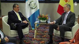 S.M. el Rey mantiene un encuentro con el presidente de la República de Guatemala, César Arévalo