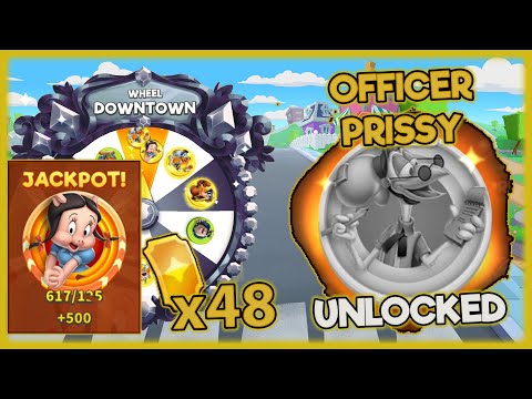 OFFICER PRISSY unlocked! 48 GOLDEN TICKET and JACKPOT on PETUNIA PIG! - Looney Tunes World of Mayhem