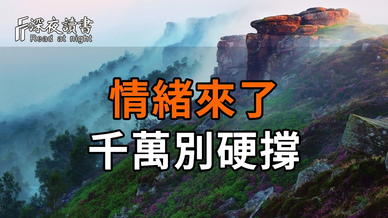 情緒來了，千萬別硬撐！記住這句話：別讓一輩子的「委屈」掏空了你的晚年【深夜讀書】#人生感悟 #正?