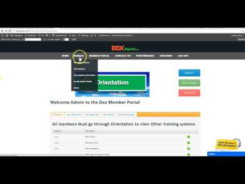 Dex Signals Member Portal Overview