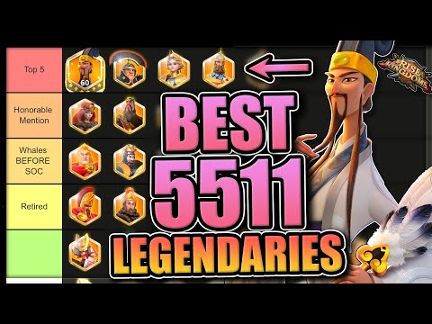 Best 5511 Legendary Commanders [Great for F2P] Top 5 Updated 2023 in Rise of Kingdoms
