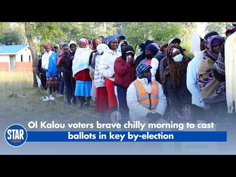 Ol Kalou voters brave chilly morning to cast ballots in key by election