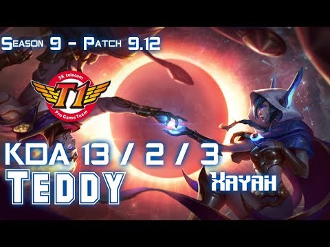SKT T1 Teddy XAYAH vs SIVIR ADC - Patch 9.12 KR Ranked