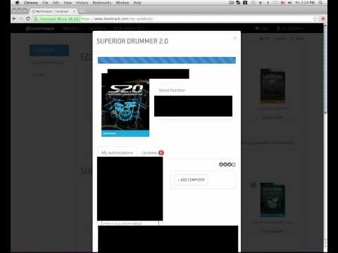 Superior Drummer Authorization on your Receptor