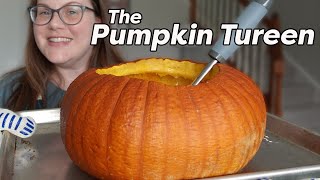 BAKED PUMPKIN SOUP - Pumpkin Tureen from The Enchanted Broccoli Forest