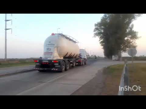 CAMIONES EN RN158 Y CRUCE CON RN19 , SAN FRANCISCO , CORDOBA , ARGENTINA , VIDEO 372