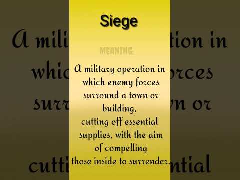 Word of the day || Siege #englishlearning #englishgrammar #englishvocabulary #catexampreparation