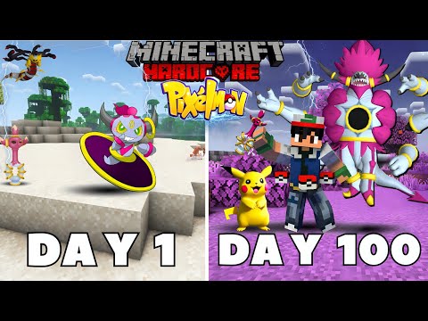 Surviving 100 Days as Hoopa in Hardcore Minecraft! Watch now!