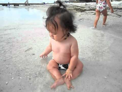 Lorelei at the beach.