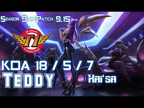 SKT T1 Teddy KAI'SA vs DRAVEN ADC - Patch 9.15 KR Ranked