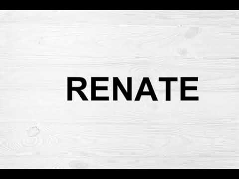 How To Pronounce Renate