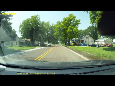 Dashcam: Dirt Road into Nemaha, Nebraska.. almost a Ghost Town  18th June 2022