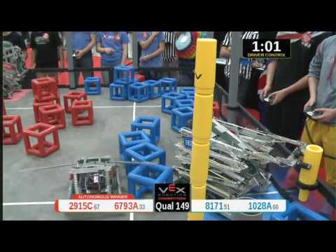 2015 VRC Tech Q149 - 2915C 6793A vs 8171 1028A - 56 to 24 - VEX Worlds 2015 - Technology Division