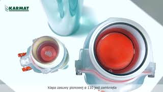 HT Zpětná klapka pro instalaci ve svislém směru DN50 - šedá