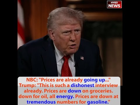 Trump vs. NBC: 'Such a Dishonest Interview -- Prices Are Down'; Won't Remove Powell; 'China's Economy Is Collapsing'; 'Tariffs Make Us Rich'