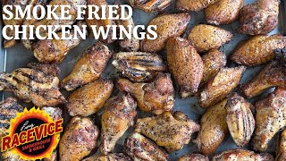 PERFECTLY CRISPY & SMOKEY CHICKEN WINGS!  Smoke Fried Wings On The Weber Smokey Mountain.