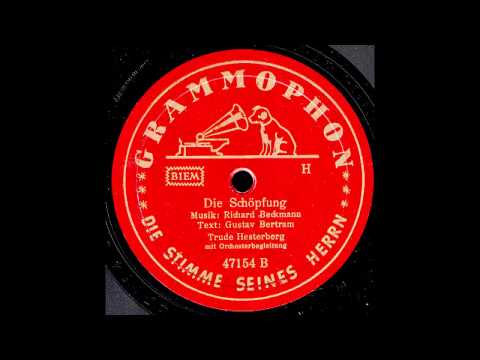 Die Schöpfung / Trude Hesterberg mit Orchesterbegleitung