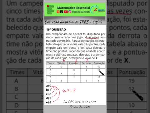 Questão 16 - IFES 2024 / 25 | Correção da Prova de Matemática  –  Prova resolvida - Resolução