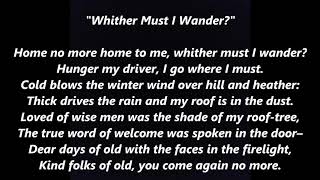 Whither Must I Wander LYRICS WORDS Ralph Vaughan Williams Robert Louis Stevenson pop SING ALONG SONG