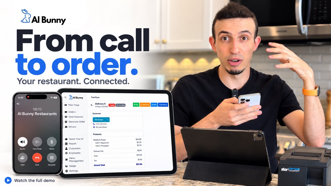 AI Bunny demo: from call to order