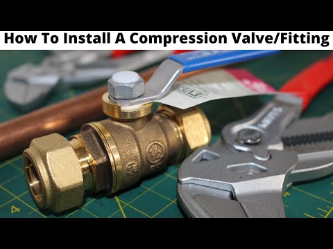 How To Install a COMPRESSION Valve (Compression Fitting Tutorial) Copper/Plastic Compression Fitting