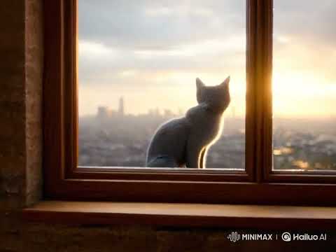 A small grey cat named Mom