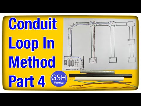 Wiring Diagram Conduit Loop-In Method Part 4 - Lighting Circuits in PVC Singles - 2 Lights 1 Switch