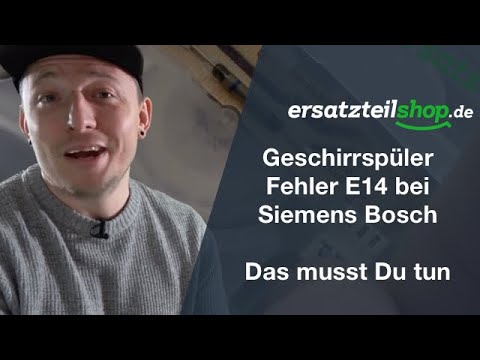 Geschirrspüler Fehler E14 Siemens Bosch Geschirrspüler zieht kein Wasser